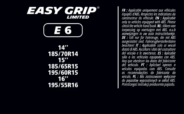 MICHELIN EASY GRIP LIMITED E6