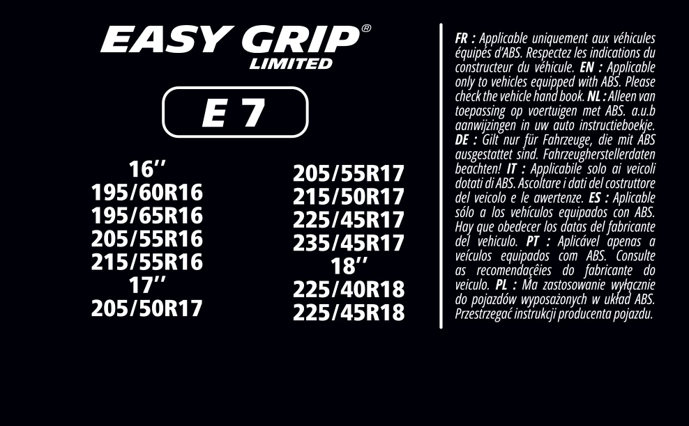 MICHELIN EASY GRIP LIMITED E7