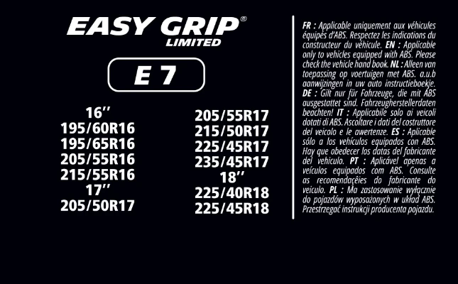 MICHELIN EASY GRIP LIMITED E7