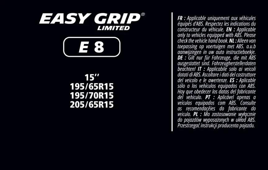 MICHELIN EASY GRIP LIMITED E8