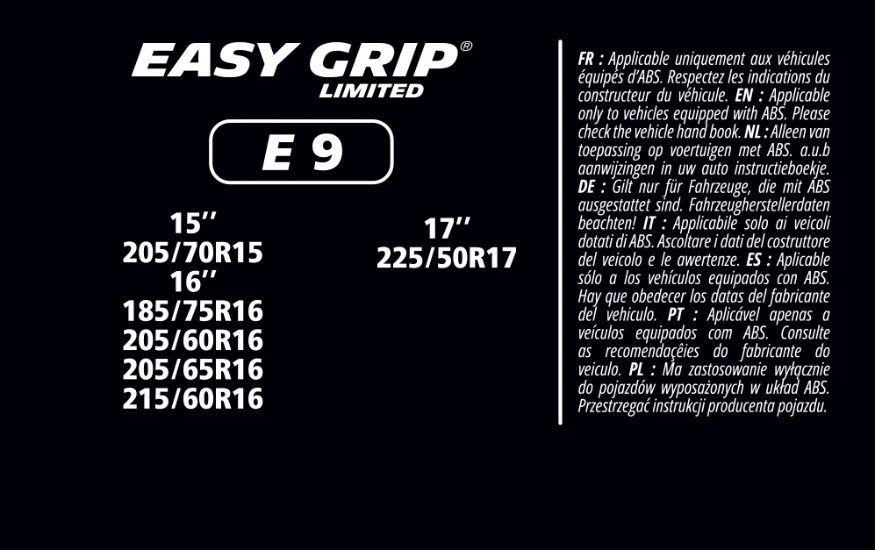 MICHELIN EASY GRIP LIMITED E9