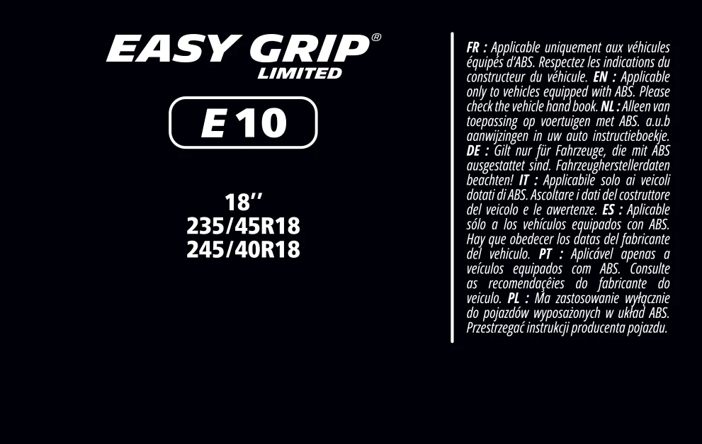 MICHELIN EASY GRIP LIMITED E10