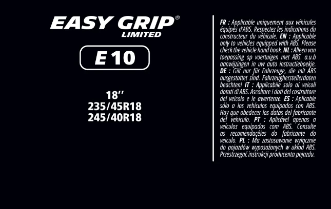 MICHELIN EASY GRIP LIMITED E10