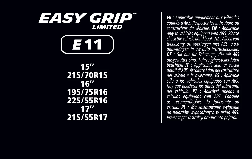 MICHELIN EASY GRIP LIMITED E11