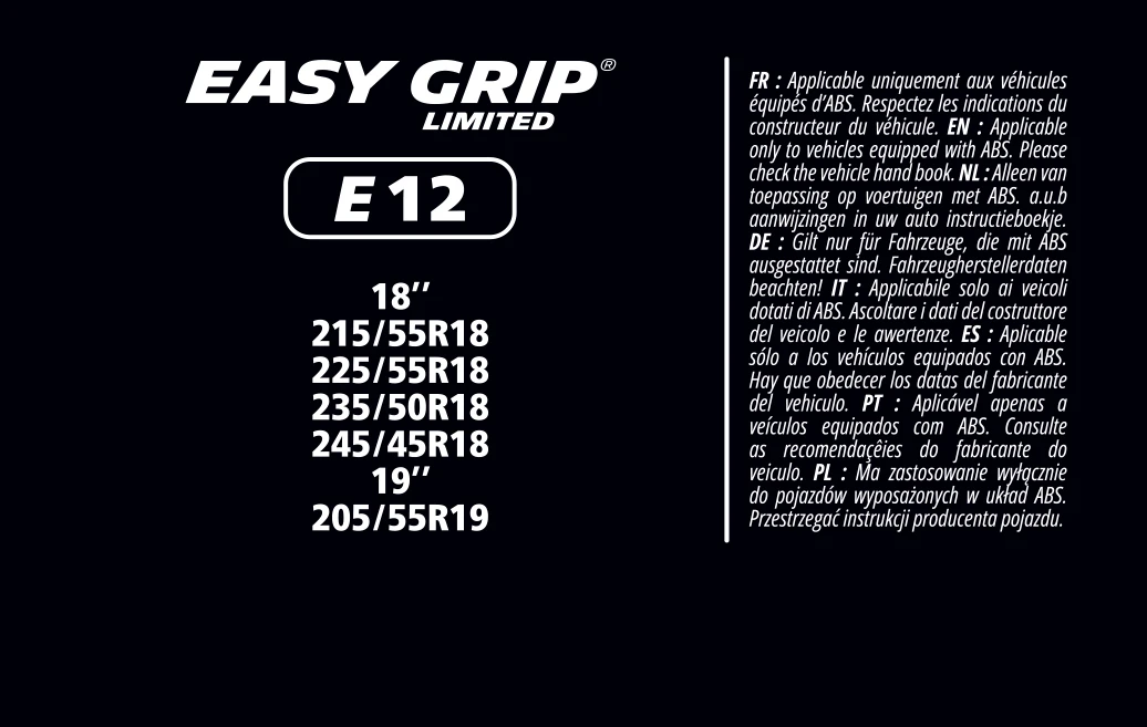 MICHELIN EASY GRIP LIMITED E12