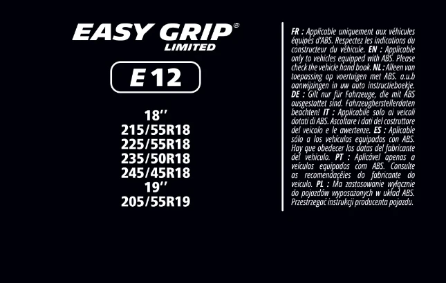 MICHELIN EASY GRIP LIMITED E12