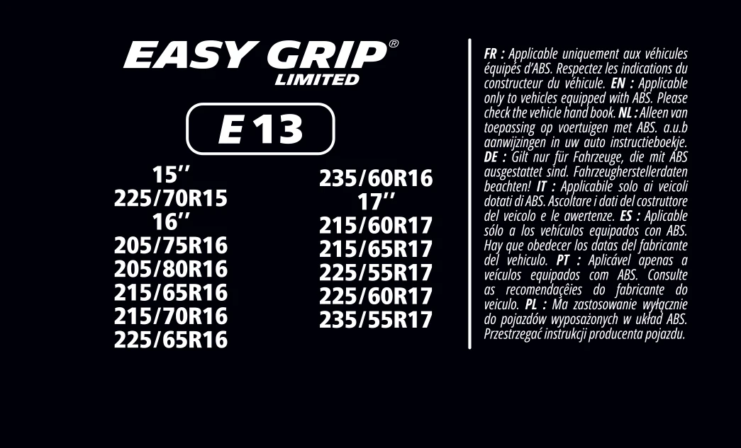 MICHELIN EASY GRIP LIMITED E13