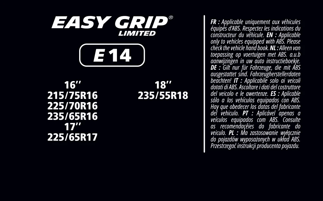 MICHELIN EASY GRIP LIMITED E14
