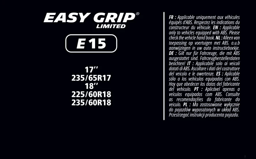 MICHELIN EASY GRIP LIMITED E15