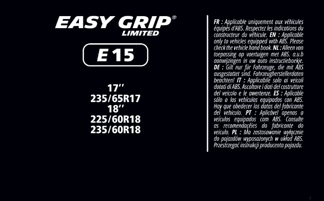MICHELIN EASY GRIP LIMITED E15