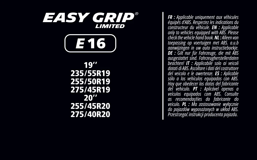MICHELIN EASY GRIP LIMITED E16