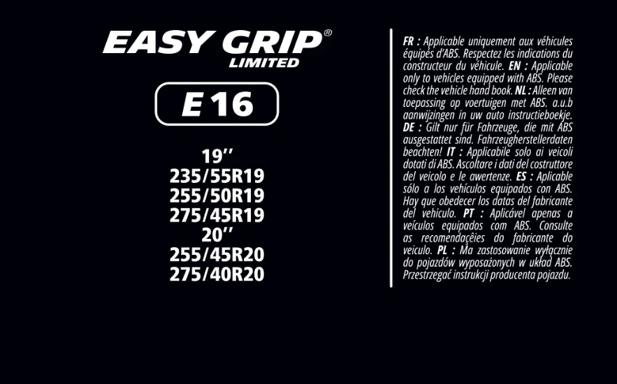 MICHELIN EASY GRIP LIMITED E16