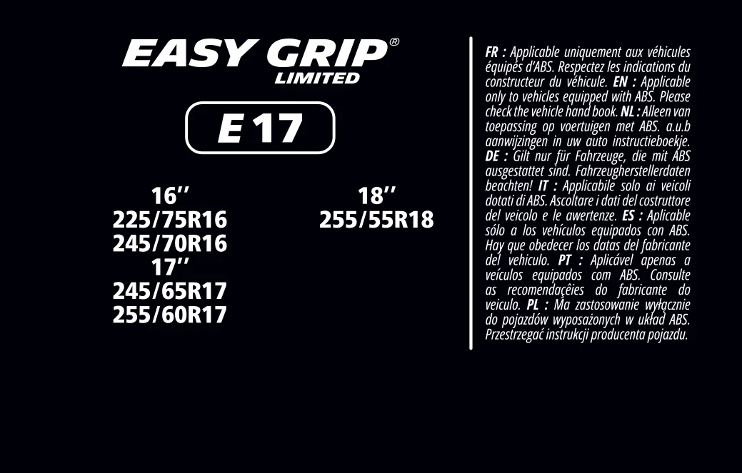 MICHELIN EASY GRIP LIMITED E17