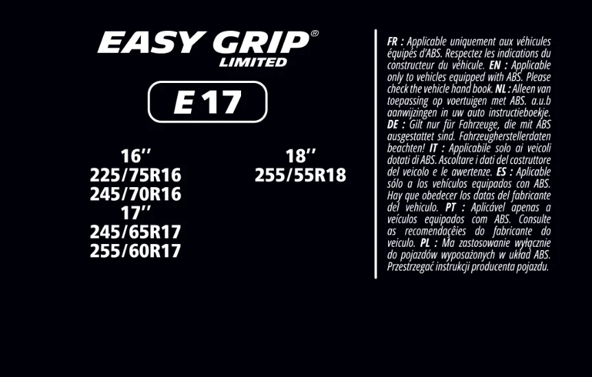 MICHELIN EASY GRIP LIMITED E17