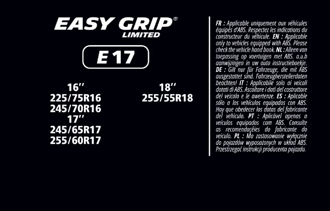 MICHELIN EASY GRIP LIMITED E17