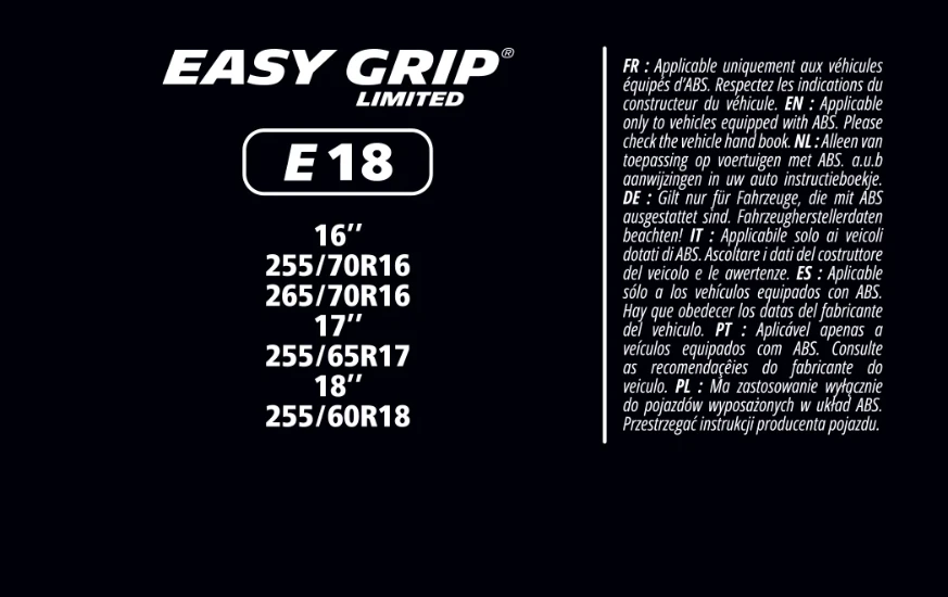 MICHELIN EASY GRIP LIMITED E18