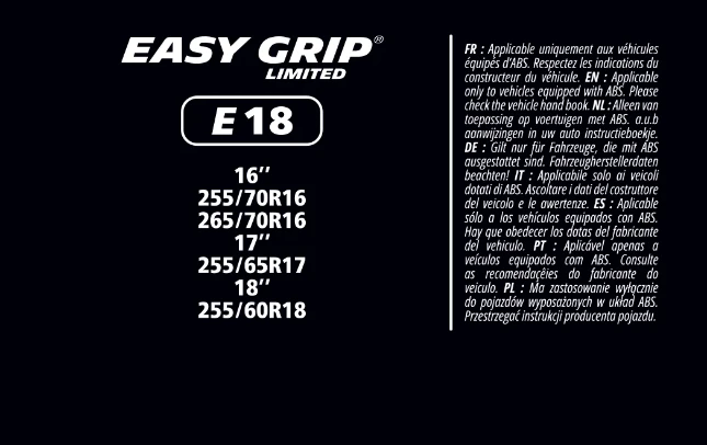 MICHELIN EASY GRIP LIMITED E18