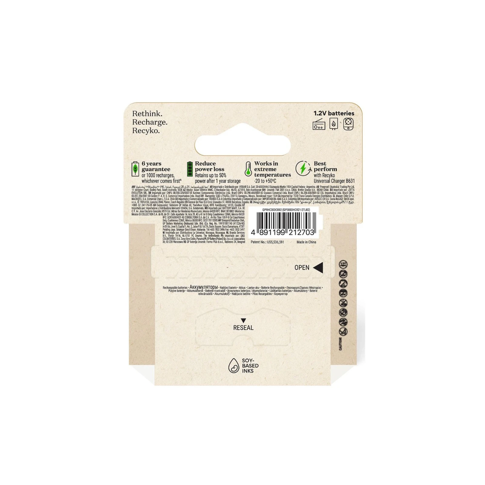 GP Oplaadbare D batterij 3000mAh ReCyko NiMH (2 stuks)