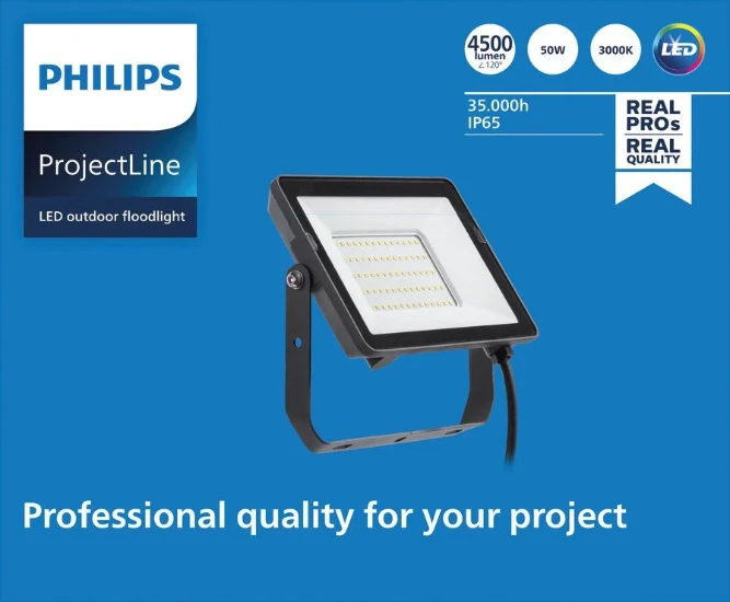 Philips ProjectLine Schijnwerper Floodlight 50W 3000K