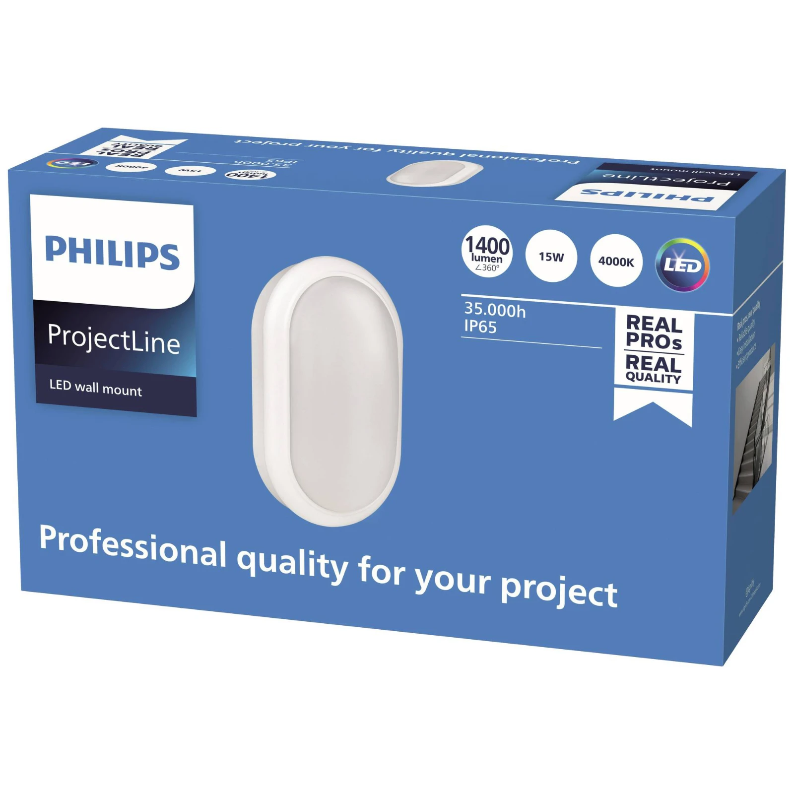 Philips ProjectLine LED-wandlamp 4000K ovaal