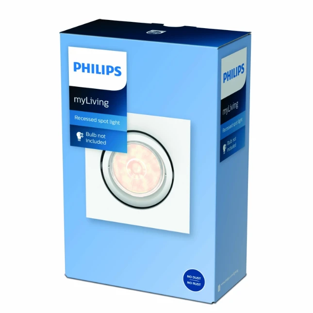 Philips LED-inbouwspot Enneper vierkant 5.5W wit