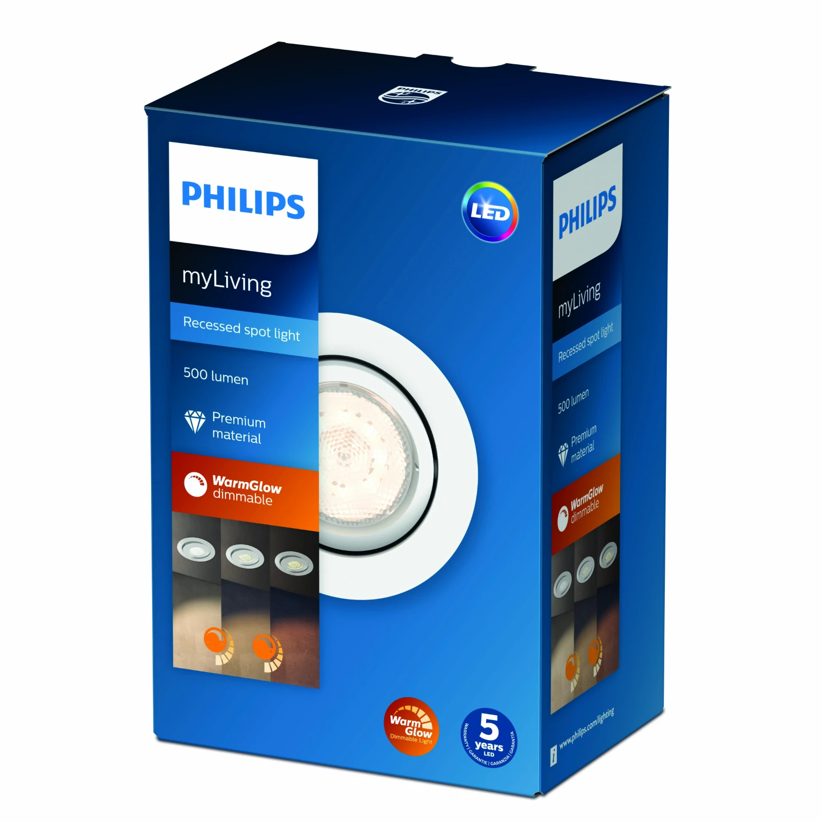 Philips Inbouwspot Shellbark rond 4.5W wit