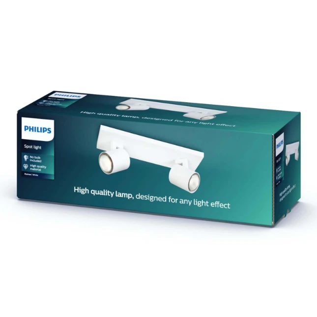 Philips Plafondspot Runner 50W wit - 2-spots