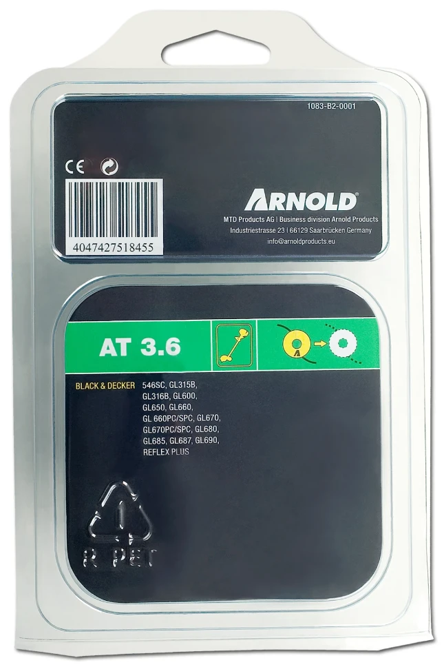 Arnold Tête Fil & Bobine 1-5Mmx2X5M Black&Decker