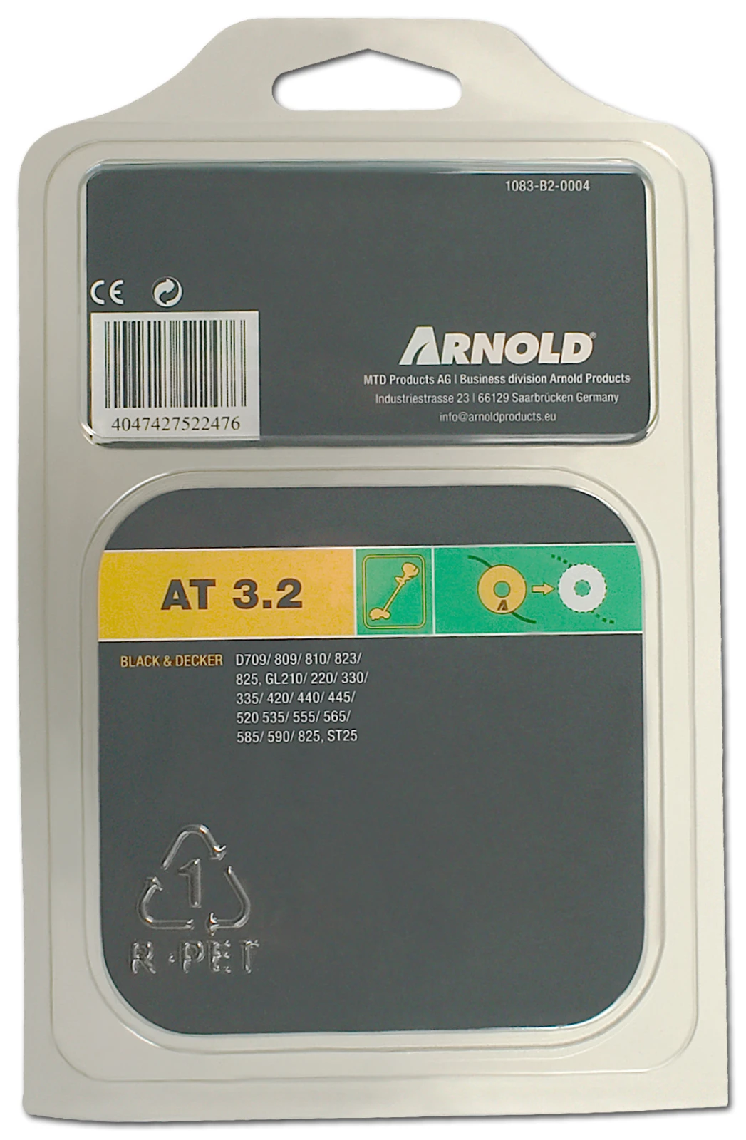Arnold Tête Fil & Bobine 1-5Mmx10M Black&Decker