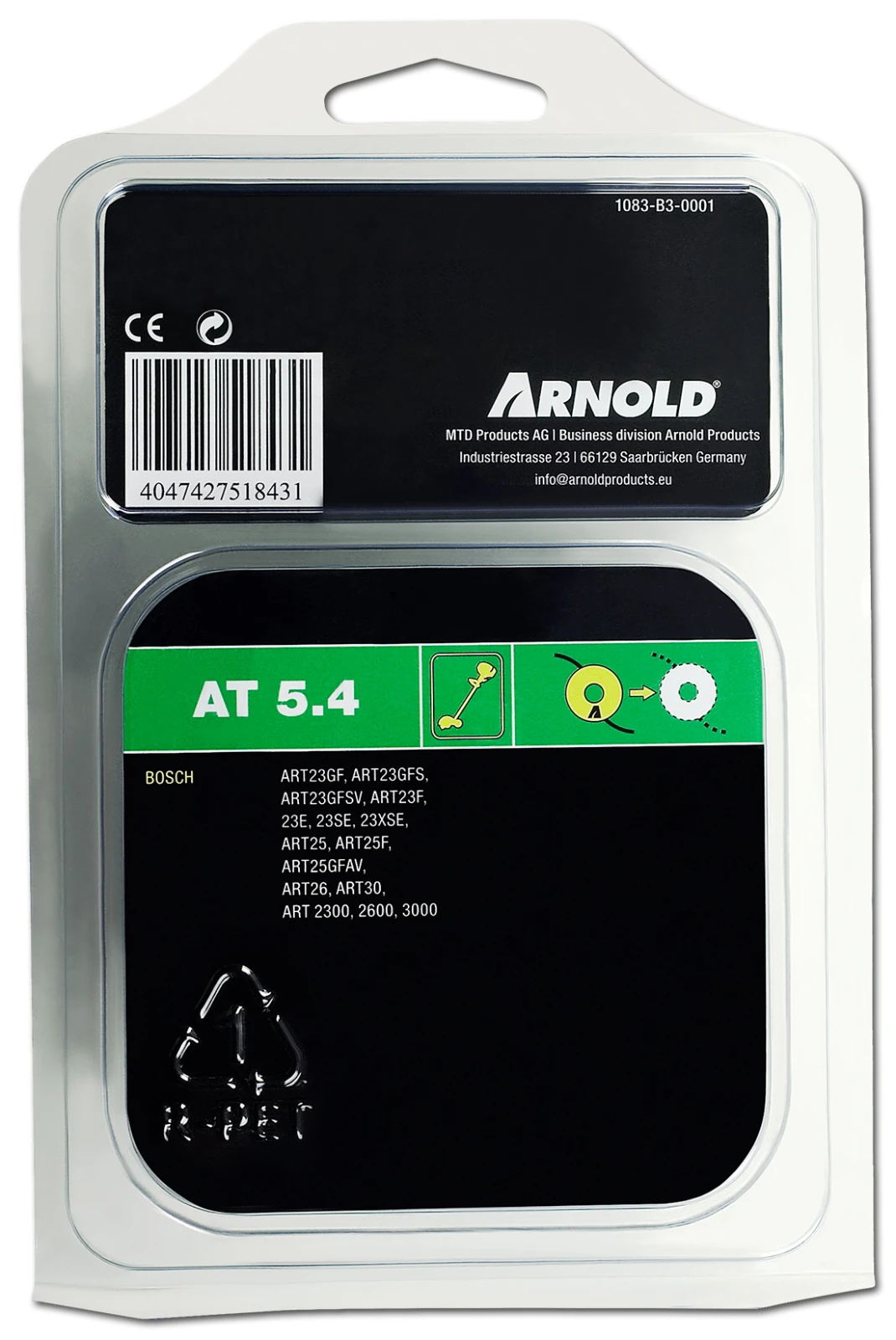 Arnold Tête Fil & Bobine 1-5Mmx8M Pour  Bosch