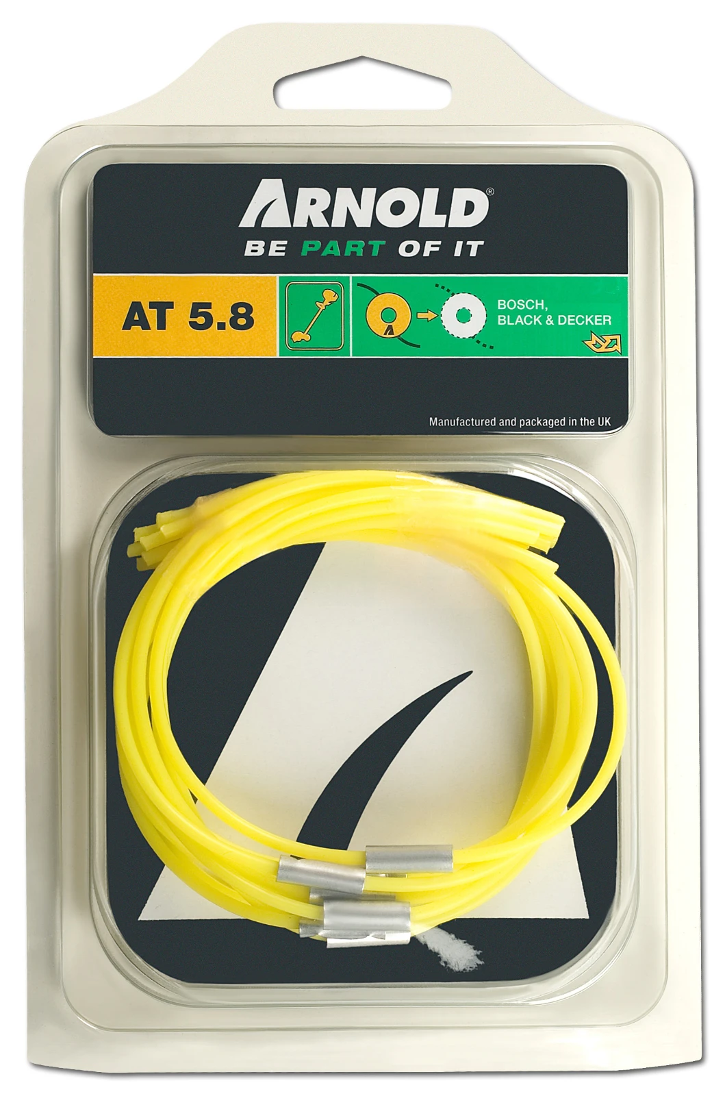Arnold Trimmerdraad 2.4mm Black & Decker Bosch (10 stuks)
