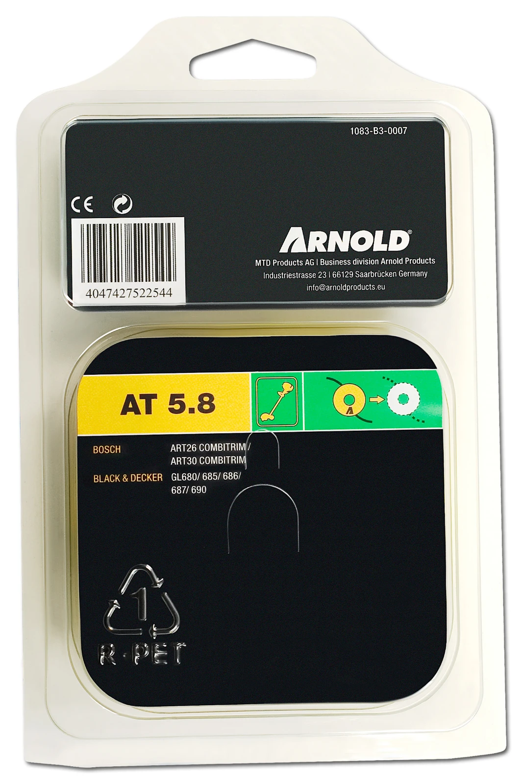 Arnold Trimmerdraad 2.4mm Black & Decker Bosch (10 stuks)