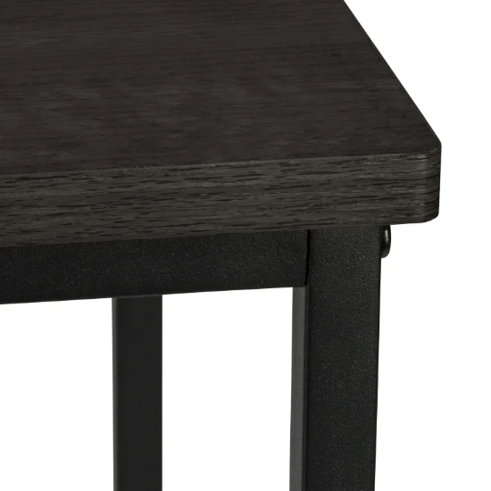 ERRO Bijzettafel - incl wieltjes 50x35x60cm zw