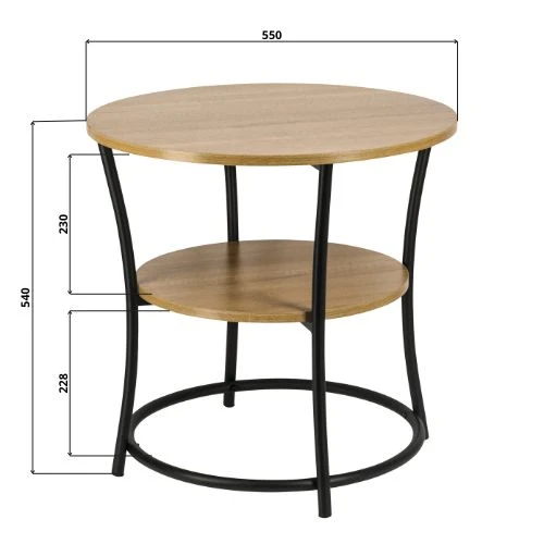 ERRO Bijzettafel Rond - O55 x H55 cm