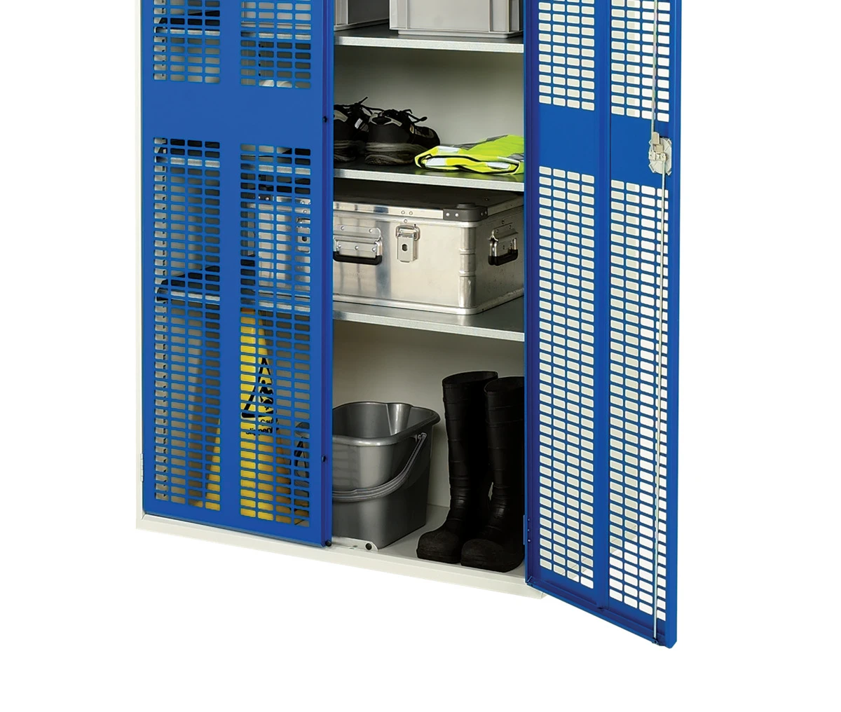 bott Verso kast gevleugelde deuren 1050x550x2000mm 2 legborden 2 rails RAL 5010