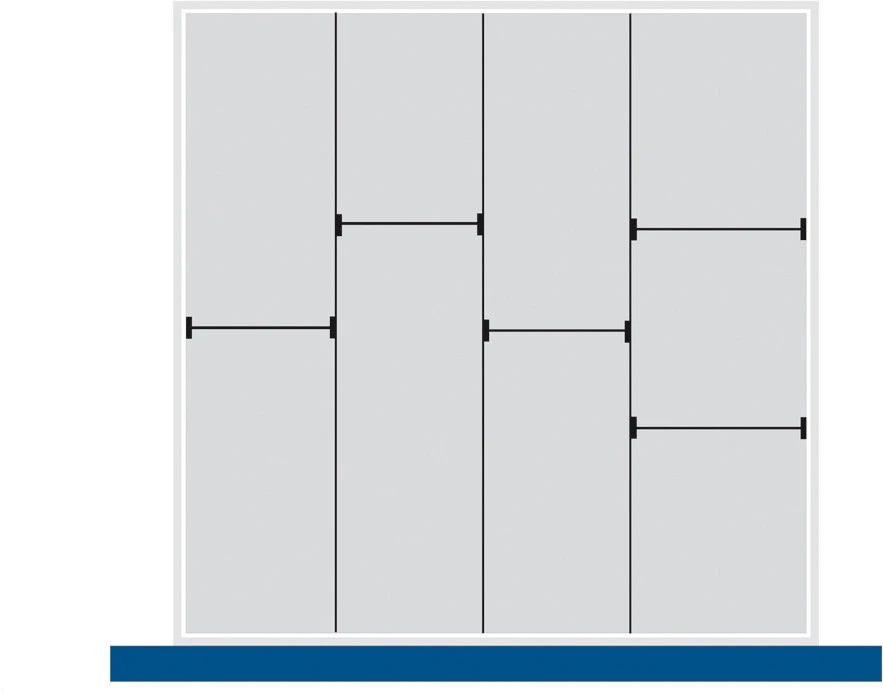 bott Cubio indelingsassortiment 9 compartimenten 650x650x150 mm