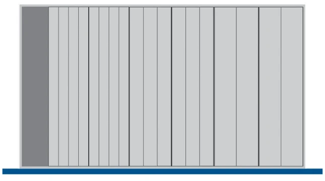bott Cubio indelingsassortiment 1050x650x28mm RAL 7011