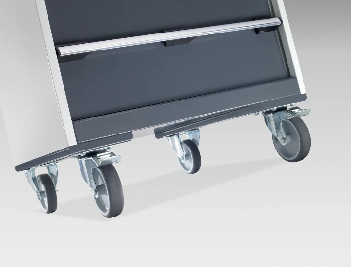 bott Cubio mobiele schuifladenkast 5 laden breedte 525 mm RAL 5010