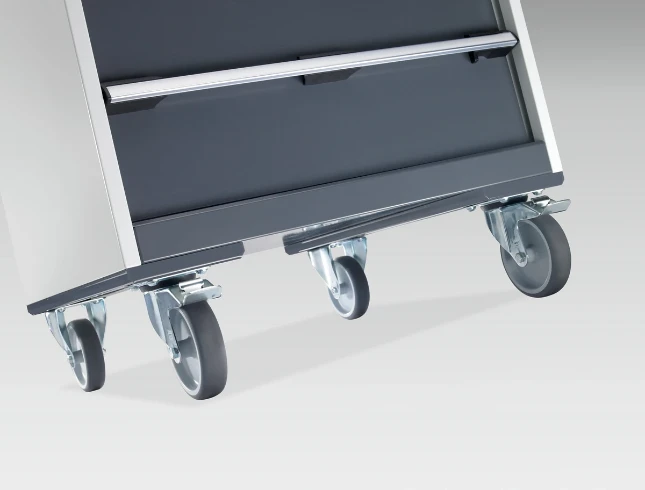 bott Cubio mobiele schuifladenkast 5 laden breedte 525 mm RAL 5010