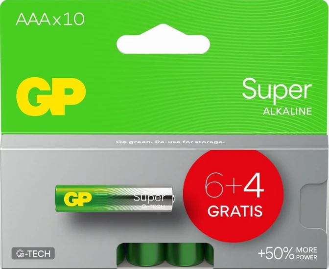 GP Display AA+AAA Alkaline batterij Super G-TECH (120x10 st)
