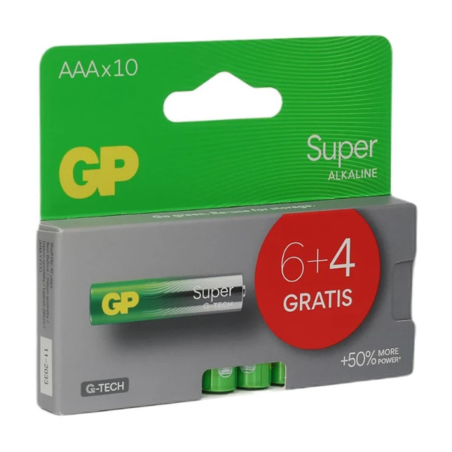 GP Display AA+AAA Alkaline batterij Super G-TECH (120x10 st)
