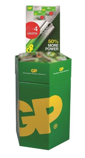 GP Display AA+AAA Alkaline batterij Super G-TECH (120x10 st)