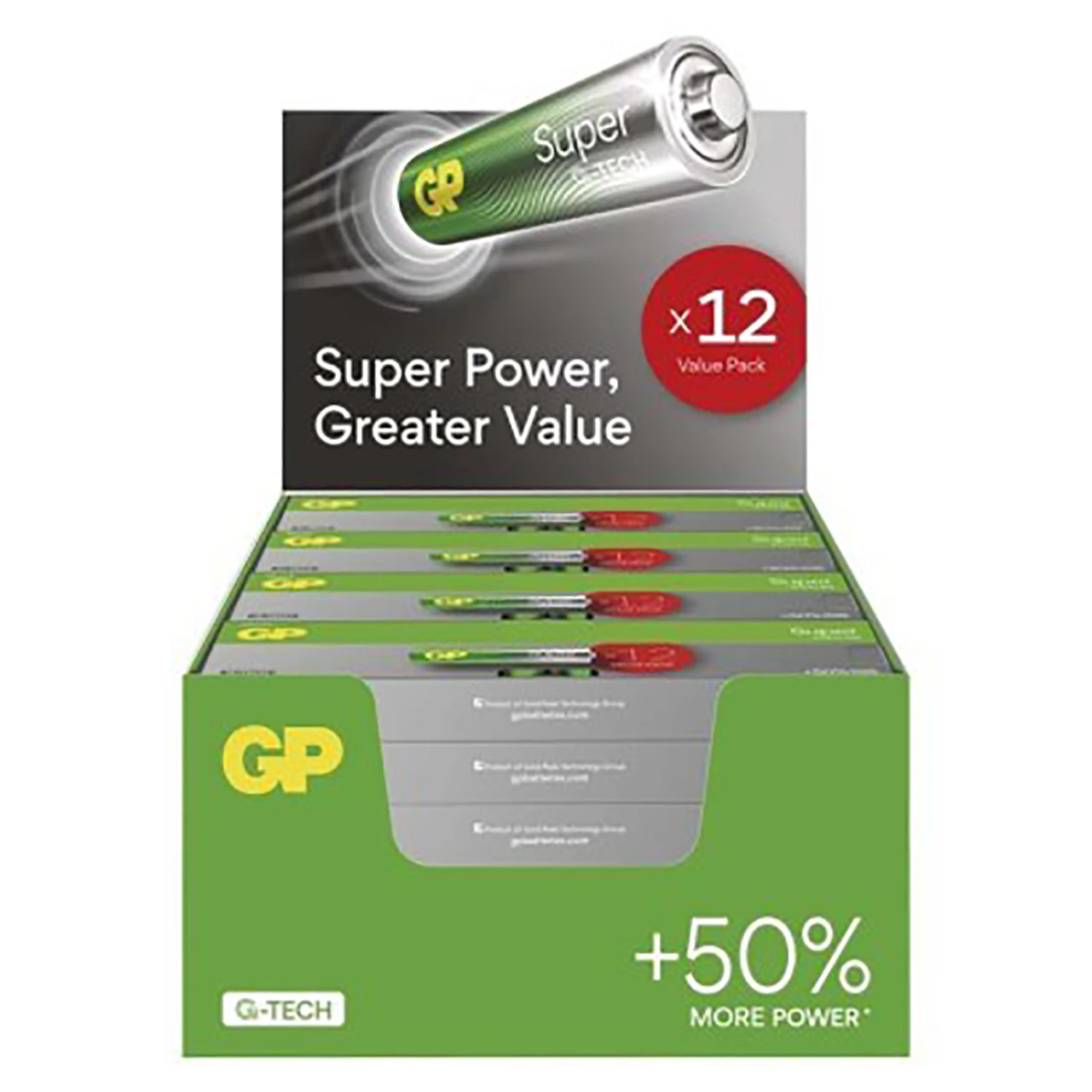 GP Baliedisplay AAA Alkaline Super G-TECH  (12x  24 stuks)