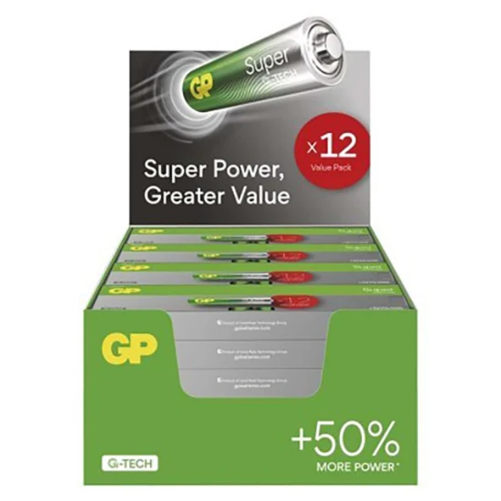 GP Baliedisplay AAA Alkaline Super G-TECH  (12x  24 stuks)