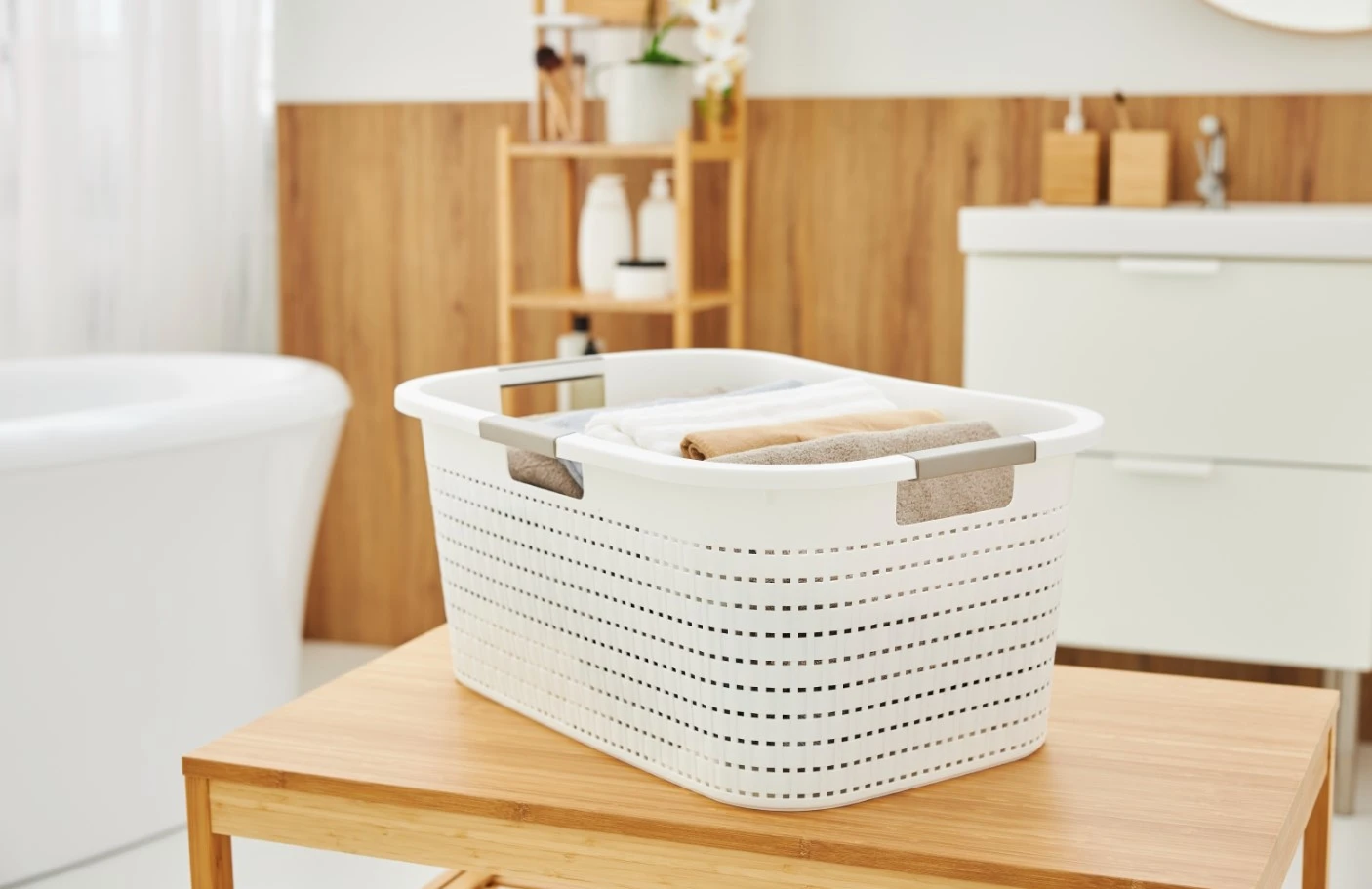Rotho Wasmand 40 l COUNTRY wit