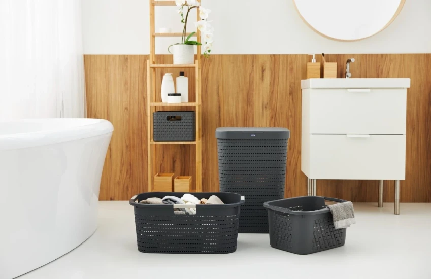 Rotho Wasmand 40 l COUNTRY antraciet