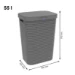 Rotho Wasverzamelaar 55 l COUNTRY antraciet