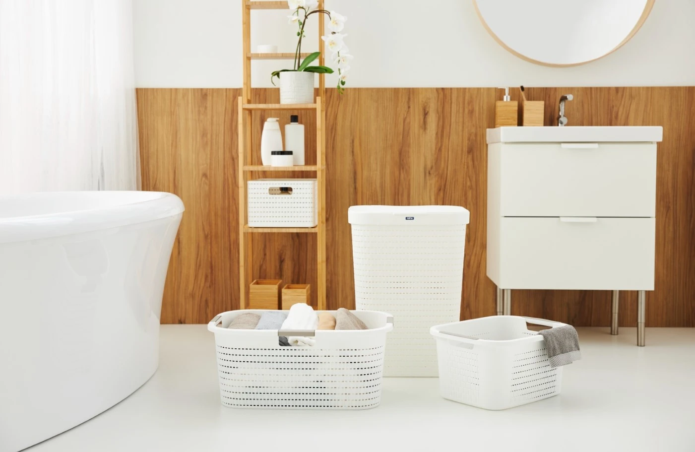 Rotho Wasmand 40 l COUNTRY wit