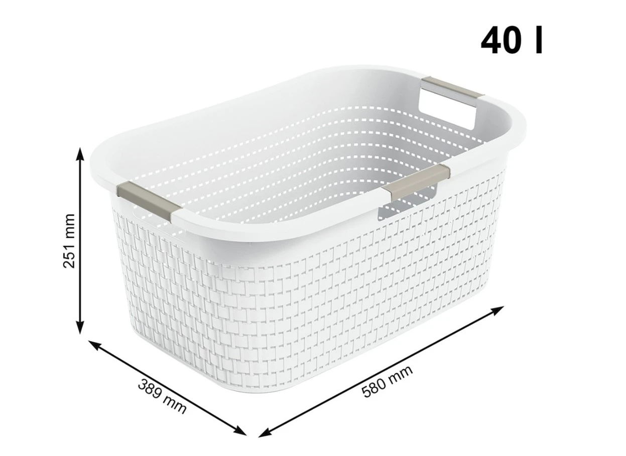 Rotho Wasmand 40 l COUNTRY wit