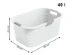 Rotho Wasmand 40 l COUNTRY wit